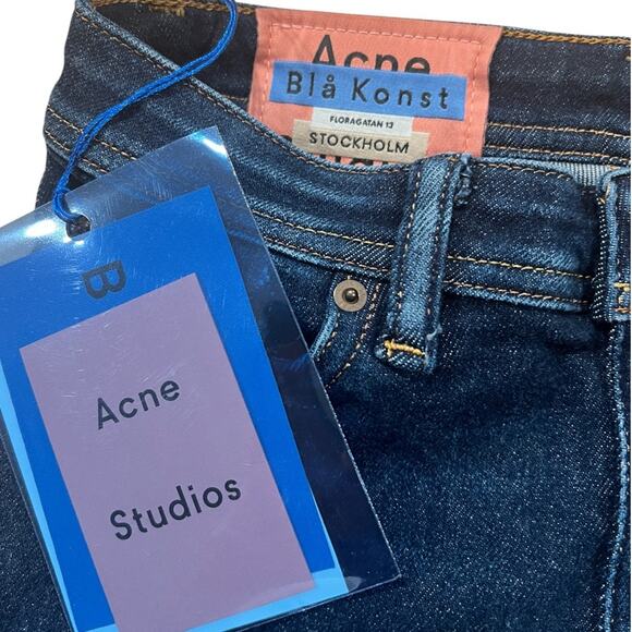 Acne Studios Bla Konst High-Rise Skinny Leg Jeans Size 24W 32L - Picture 6 of 8